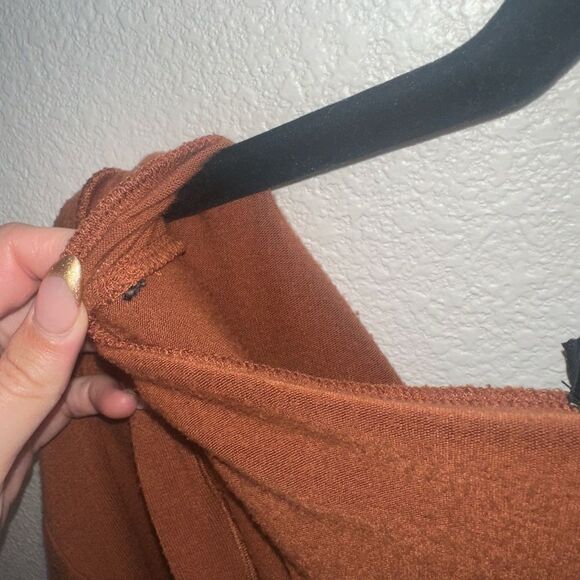Lulus Top With Hood, Rust colored - Picture 7 of 8